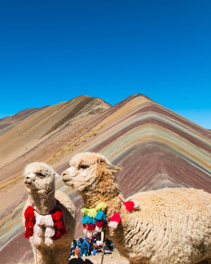 La montaña Vinincunca con buen clima