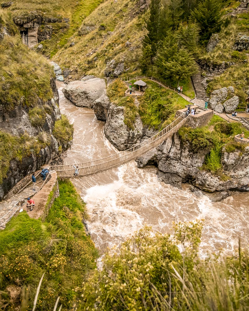 Vista panorámica del puente de Q'eswachaka