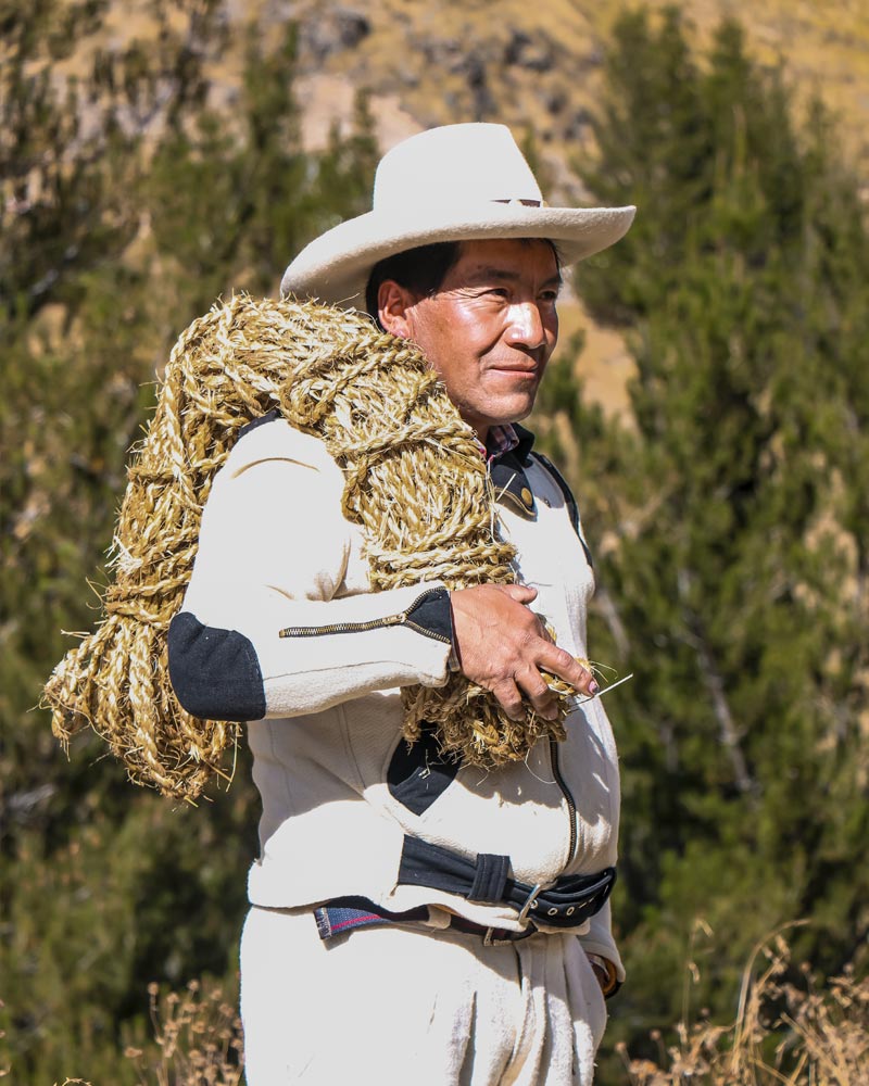 Material para la construcción del puente de Q'eswachaka