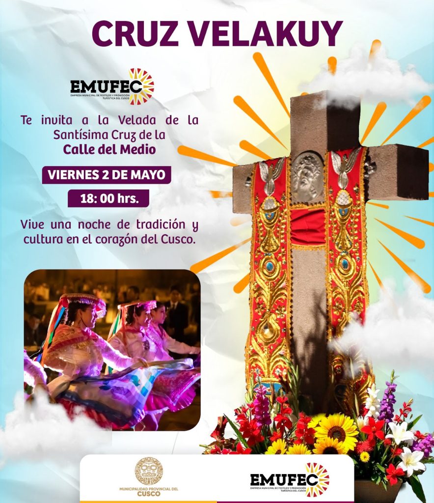 Afiche de EMUFEC sobre el Cruz Velacuy en Cusco