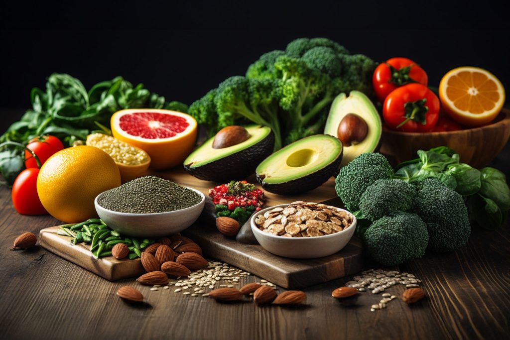 Verduras frescas para la preparación de alimentos.
