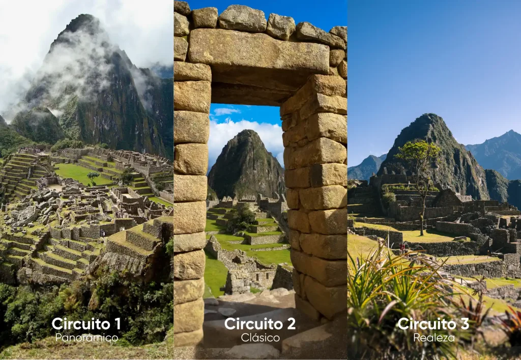 Vistas desde los 3 circuitos que permiten los boletos de Machu Picchu