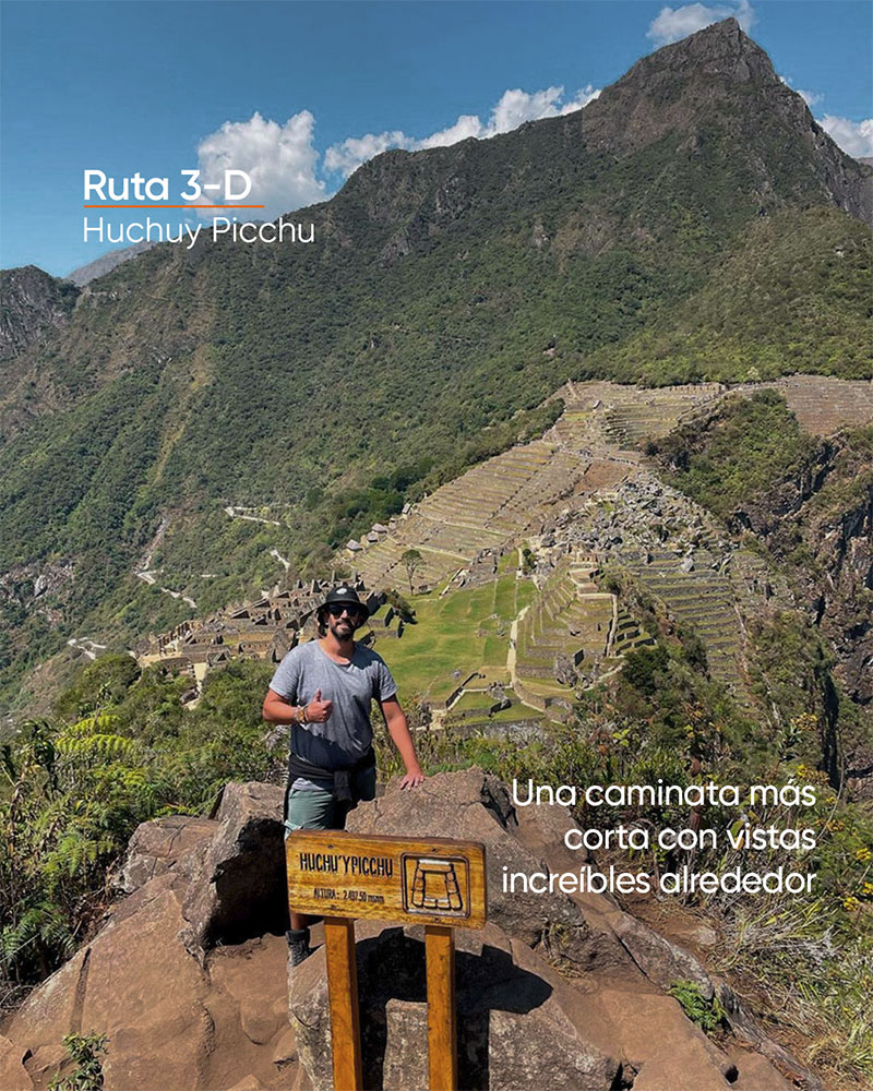 Ruta 3D Machu Picchu, foto con vista desde la cima de la montaña Huayna Picchu