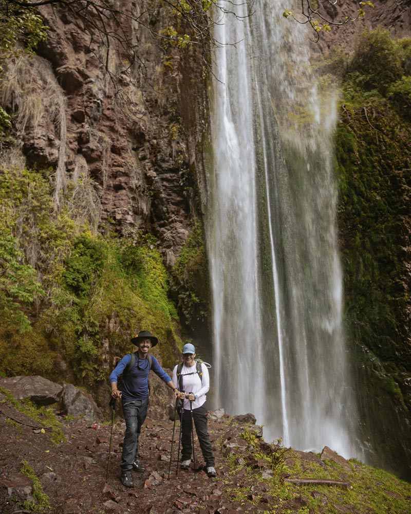 Catarata Perolniyoc en la ruta cantera del Inca, dia 1