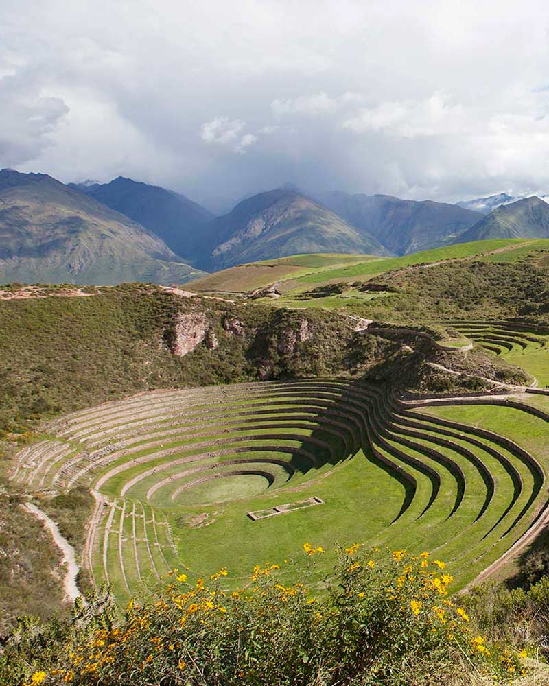 Sitio arqueológico de Moray en Cusco, Perú