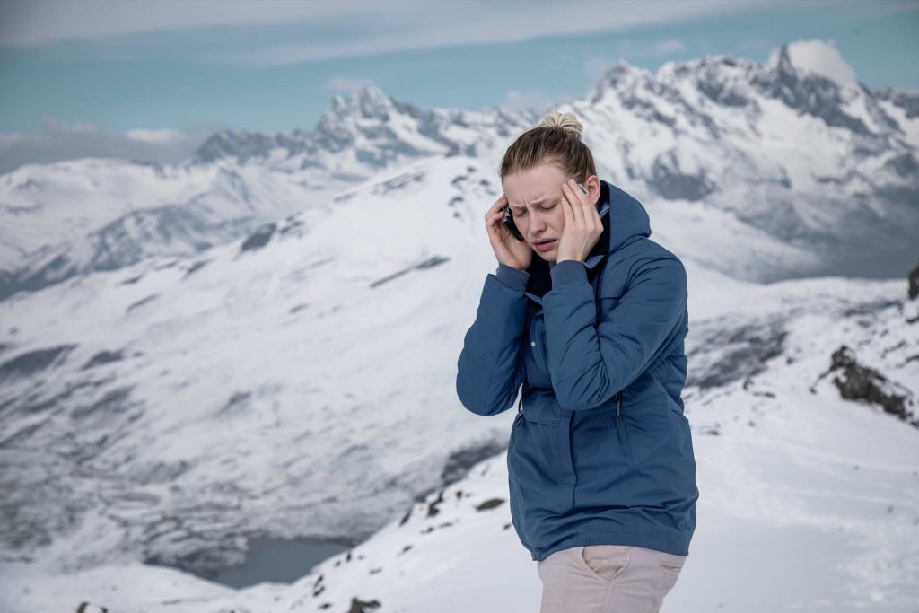 Turista con síntomas del mal de altura