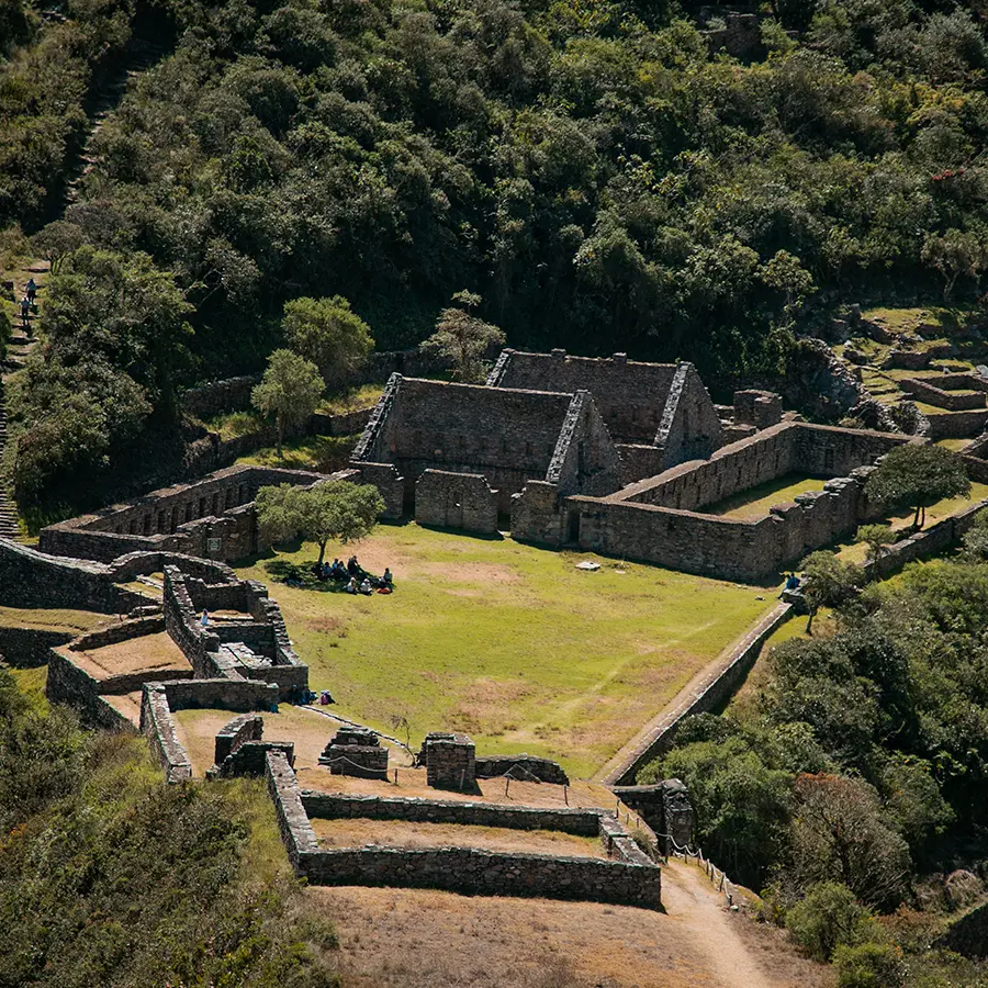 Los famosos andenes del sitio arqueológico de Choquequirao