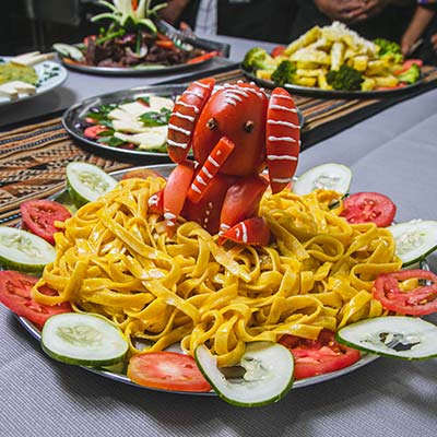 Comidas durante la caminata