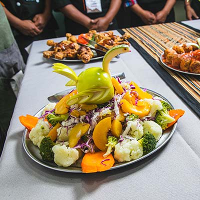 Comidas durante la caminata