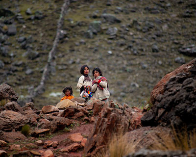 Caminata a la comunidad de Tinke (3,800 m / 12,467 pies). En el camino, visitaremos la casa de una familia andina.