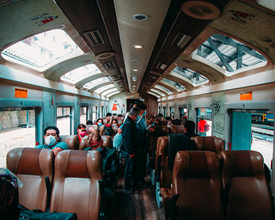El tren que nos llevará a Aguas Calientes.