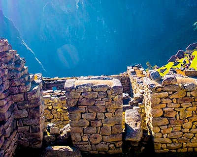 Ruinas de Machu Picchu desde Camino Inca