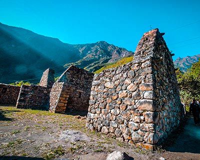Sitio arqueológico de Chachabamba visto durante el Camino Inca Corto
