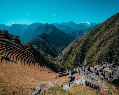 El complejo arqueológico de Wiñay Wayna (que significa 'siempre joven' en quechua)