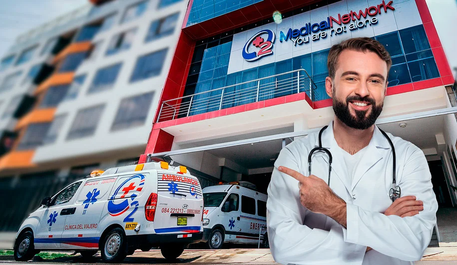 Clínica y ambulancias de O2 Medical Network en Cusco