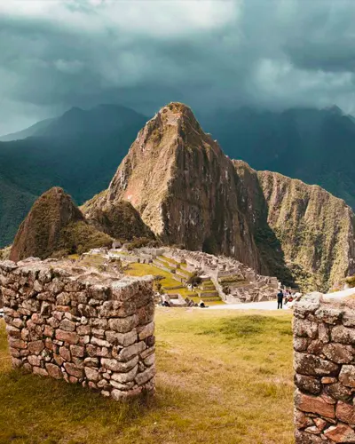 Una maravillosa foto vista de Machu Picchu