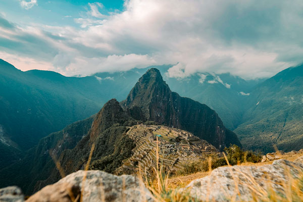 Selfie de turista en Machu Picchu